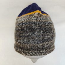Load image into Gallery viewer, Hand knitted Tri Colour slouch hat #115 - Loris Abercrombie