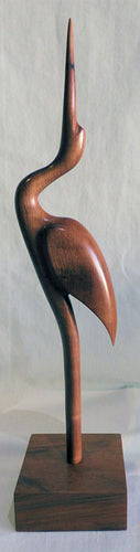 Sky watching - wooden sculpture - by Henry Pamula