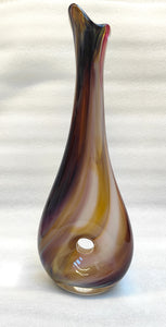 Hoop Vase - Chocolate Swirl - Tim Shaw Glass Artis
