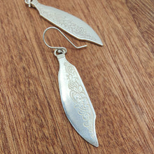 Load image into Gallery viewer, Hildesheim Rose Butter Knife Earrings - Silver Rose Jewellery