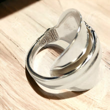 Load image into Gallery viewer, 1939 Royal Danish Shield Spoon Ring - Size S - Silver Rose Jewellery