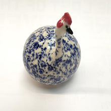 Load image into Gallery viewer, Small Stoneware Guinea Fowl - Cobalt Glaze - Small - Marjorie Molyneux