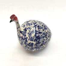 Load image into Gallery viewer, Small Stoneware Guinea Fowl - Cobalt Glaze - Small - Marjorie Molyneux