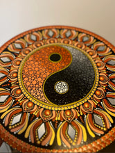 Load image into Gallery viewer, Yin &amp; Yang Mandala In Burnt Orange &amp; Black With Mirrors