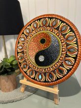 Load image into Gallery viewer, Yin &amp; Yang Mandala In Burnt Orange &amp; Black With Mirrors