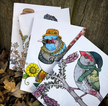Load image into Gallery viewer, Spring Sketchbook- Blue Wren - Zinia King
