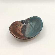 Load image into Gallery viewer, Ceramic trinket dish - green and copper - Rachel Buxton