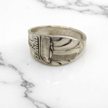 Load image into Gallery viewer, United Nations Spoon Ring - size U - Silver Rose Jewellery