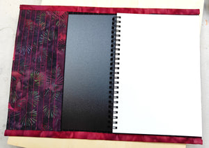Stitched Journal Cover with A5 note book - Red triangle applique