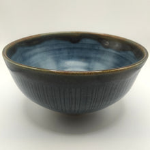 Load image into Gallery viewer, Teal & Grey Ridged Ceramic Bowl - Rachel Buxton