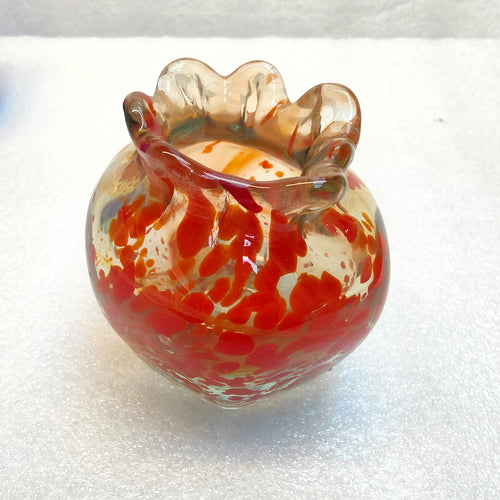 Quirky glass vase - red dots - Marjorie Molyneux
