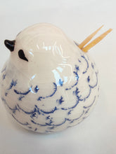 Load image into Gallery viewer, Ceramic Bird toothpick holder - Blue and White - Marjorie Molyneux