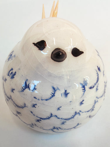 Ceramic Bird toothpick holder - Blue and White - Marjorie Molyneux