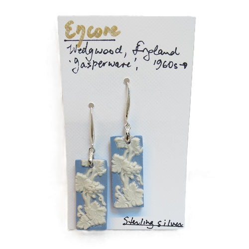 Upcycled Vintage Porcelain Earrings - Wedgwood Jasperware - Dianne Averis