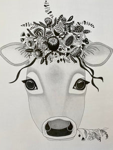 A4 print - Baby Cow Face