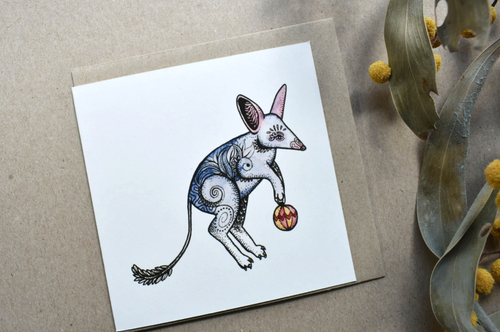 Bilby with Bauble Christmas Card