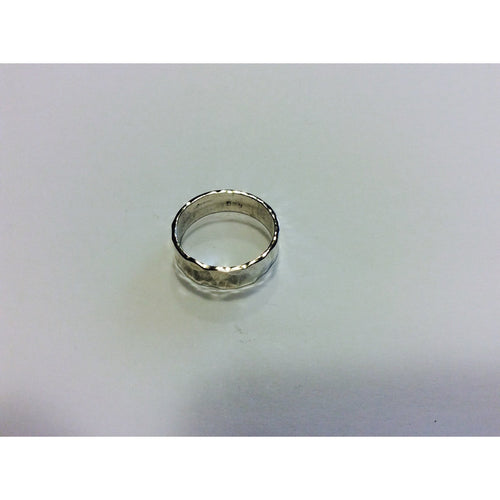 Sterling Silver hammered Ring Band - Size J-Jewellery-Atelier Crafers 