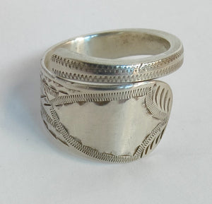 Vintage 1929 Harrods Sterling Silver Ring - Silver Rose Jewellery