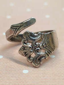 Vintage Norwegian Sterling silver Spoon Ring - size M