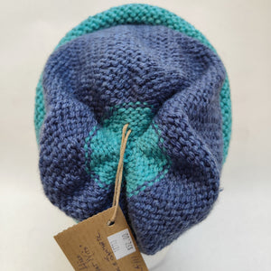 Hand knitted hat with Brim and Pin #111 - Loris Abercrombie