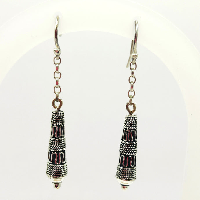 Bali bead earrings - sterling silver - Rob Morrison
