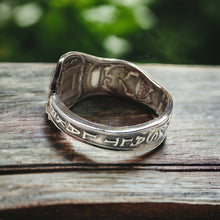 Load image into Gallery viewer, Large Vintage Sterling Silver Salt Lake City Utah Souvenir Spoon ring - size Z+