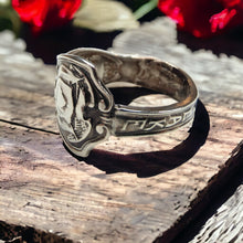Load image into Gallery viewer, Large Vintage Sterling Silver Salt Lake City Utah Souvenir Spoon ring - size Z+
