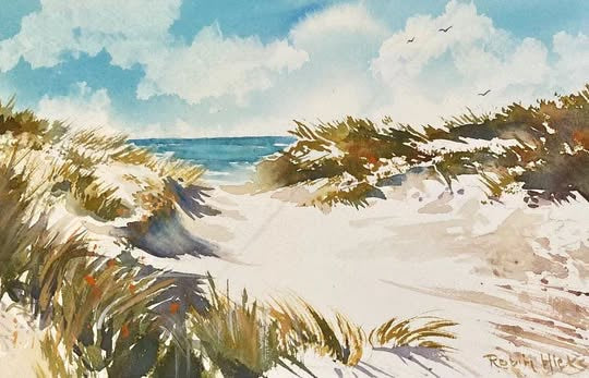 Advanced Watercolours 2026 with Robin Hicks: Fridays January 30 -February 27 : 10am - 1pm