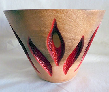 Flames leaping - wooden sculpture