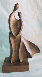 Dancing Couple - wooden sculpture - by Henry Pamula