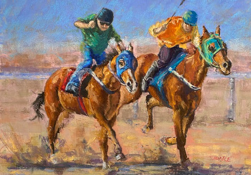 A Flying Finish - pastel - Janette Humble