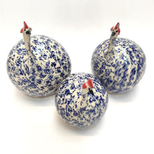 Load image into Gallery viewer, Large Stoneware Guinea Fowl - Cobalt Glaze - Marjorie Molyneux