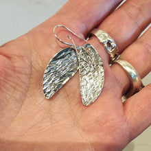 Load image into Gallery viewer, Woodland Texture Sterling Silver Earrings - Silver Rose Jewellery