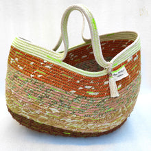 Load image into Gallery viewer, Rope and fabric carry basket - Medium - Erica McNicol