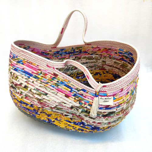 Rope and fabric carry basket - Large - Erica McNicol