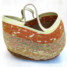 Load image into Gallery viewer, Rope and fabric carry basket - Medium - Erica McNicol