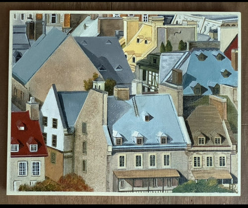 Birds Eye view - acrylic on birch wood - Evelynne Richardson