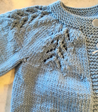Load image into Gallery viewer, Hand Knitted Children's Cardigan – Soft Blue