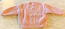 Load image into Gallery viewer, Hand Knitted Cream and Blush Wool Children's Jumpers