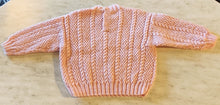 Load image into Gallery viewer, Hand Knitted Cream and Blush Wool Children's Jumpers