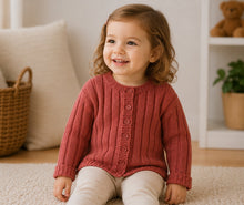 Load image into Gallery viewer, Hand Knitted Children's Cardigan – Terracotta