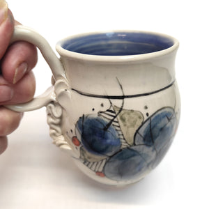Hand painted stoneware mug - Marilyn Saccardo