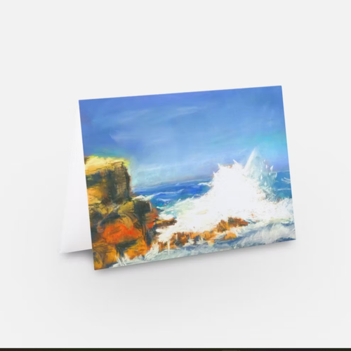 Greeting Card - Crushing Waves  - Kendra Chang