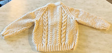 Load image into Gallery viewer, Hand Knitted Cream Wool Baby Cardigan