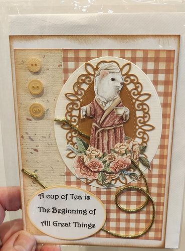 Greeting card - A cup of tea- Kaye Esplin