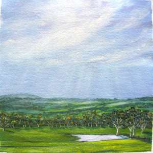 Rainclouds, Mt Barker- acrylic on canvas - Tracey Vale