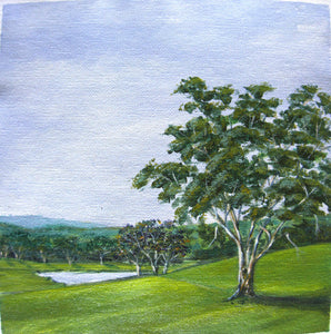 Rolling field, Mt Barker- acrylic on canvas - Tracey Vale
