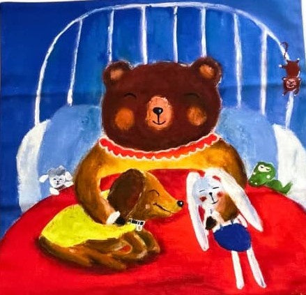 Greeting Card - Goodnight Eddie Bear - Kendra Chang