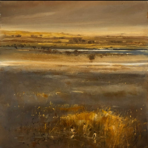 Ibis Landscape - Oil on wooden panel - Rod Bax