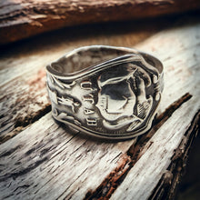 Load image into Gallery viewer, Large Vintage Sterling Silver Salt Lake City Utah Souvenir Spoon ring - size Z+